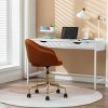 Rolling Desk Chair With Wheels Mesh Fabric Task Chairs With Wheels,Adjustable Height Home Office Chair With Gold Metal Base-The Pop Home - 3 of 4