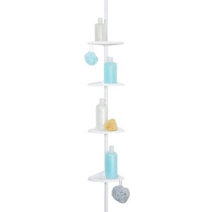 Ulti-Mate Rust Proof Aluminum Tension Shower Pole Caddy White - Better Living Products: Bathroom Organizer, Freestanding Rack - 1 of 4