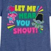 Girls' - Trolls - Let Me Hear You Shout Poppy and Branch Fitted Short Sleeve Graphic T-Shirt - 2 of 4