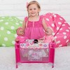 Adora Baby Doll Playpen Bed & Carry Case - Pink Flower Power - 3 of 4