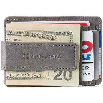 Genuine Leather Money Clip front pocket wallet with magnet clip and card ID  Case