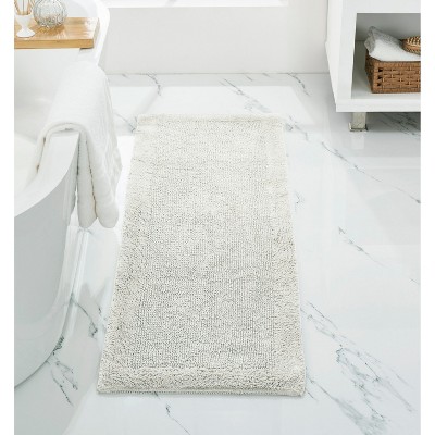 Edge Bath Rug 100% Premium Cotton Tufted Weave Design Solid Reversible Bathroom Rug - Super water Absorbent & Machine Washable Bathmat