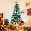 Costway 7 FT Pre-Lit Christmas Tree 3 Modes Hinged with Quick Power Connector & 500 Lights - 4 of 4