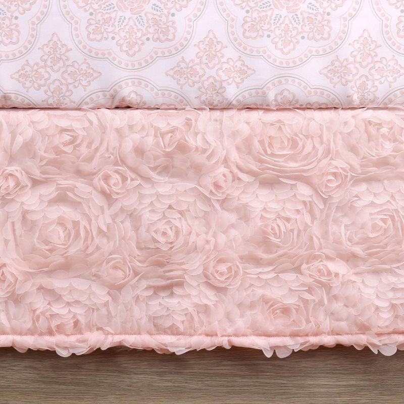 The Peanutshell Arianna Baby Crib Bedding Set - Pink/White - 3pc, 5 of 9