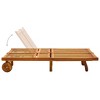 vidaXL Sun Lounger Anthracite Solid acacia wood, fabric (100% polyester) - 3 of 4