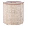 Carolina Chair  Table Handwoven Nereus Wood Top Storage Ottoman - 2 of 4