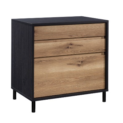 Acadia Way Lateral File Raven Oak - Sauder: 2-Drawer, MDF, Laminate Finish, Includes Anti-Tip Hardware
