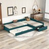 Twin Size Upholstered Double Daybed with Trundle and Drawer for Bedroom - 2 of 4