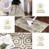 Modern Living Room Rug Washable Geometric Indoor Carpet Non lip Stain Resistant Foldable Soft Distressed Mat - 3 of 4