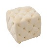 Cesicia Modern Velvet Upholstered Ottoman, Soft Foot Stool, for Living Room, Bedroom, Entrance - 2 of 4
