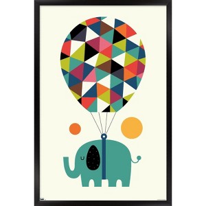 Trends International Andy Westface - Elephant Fly High Framed Wall Poster Prints - 1 of 4