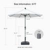PURPLE LEAF Patio Umbrella Outdoor Table Umbrella Aluminum Frame Market Umbrella Sun Umbrella with 8 Sturdy Ribs - 2 of 4