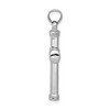 Black Bow Jewelry Men's 14k White Gold Hollow 3D Grooved Cross Pendant - 2 of 4