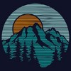 Men's Lost Gods Mountain Sunset Badge T-Shirt - 2 of 4