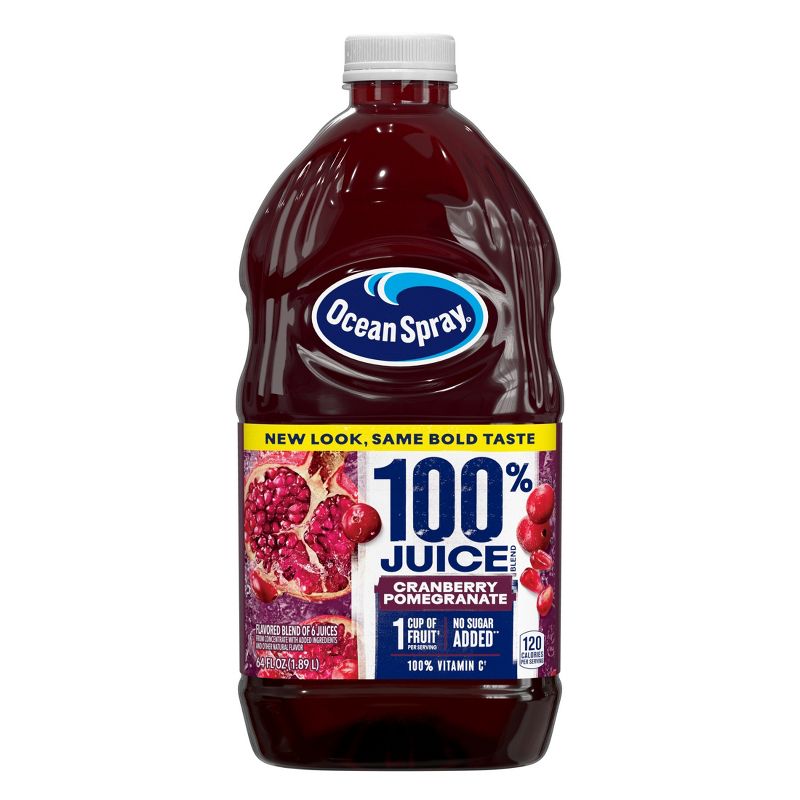 Ocean Spray 100% Cranberry-Pomegranate Juice - 64 fl oz Bottle, 1 of 6