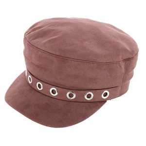 CTM Women's Grommet Studded Captain Hat - 1 of 3