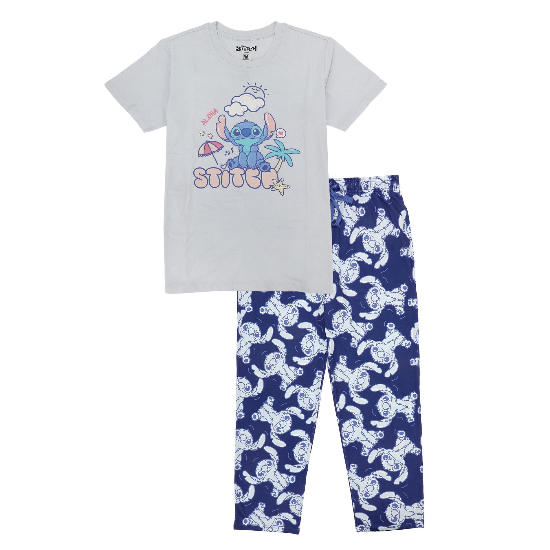 Lilo & Stitch Beachy Character Art Women’s 2-Pack Pajama Set-Medium