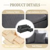 MOONMISS L-Shaped Corduroy Sectional Sofa with Pull-Out Storage,Ottoman & Pillows 3-Seat with Cup Holder for Living Room, Apartment - 2 of 4