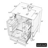 24" Bathroom Vanity with Ceramic Sink, 3 Drawers, Adjustable Shelf, Freestanding Design for Small Bathrooms and Powder Rooms - 2 of 4