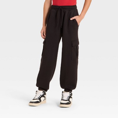 Boys' Mid-Rise Fleece Cargo Jogger Pants - art class™