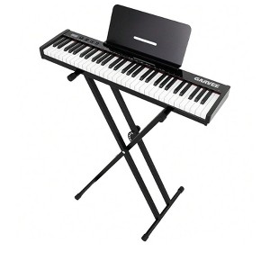 Coucheta 61 Keys Electric Keyboard Piano - Portable, Semi-Weighted, with Sheet Music Stand & Power Adapter, for Beginners & Professionals - 1 of 4