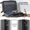 20inch+24inch Suitcase Set Of 2, Lightweight ABS Expanable Luggage with 3-digit Lock & Spinner Wheels for Travel - 3 of 4