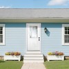 Lirago 36 x 80 Left Hand Inswing White Fiberglass Front doors with Brickmould 4-9/16" Vinyl Frame Low-E Glass - 2 of 4