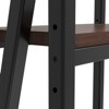 SEVOBAL Utility Storage Shelves 4 Tier Metal and Wood Shelving Unit for Kitchen Pantry or Bathroom, Black Black Brown, 25.6"*15.8"*56.3" - 3 of 4