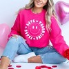 Simply Sage Market Women's Graphic Sweatshirt Peace Love Valentine Smiley - 2 of 4