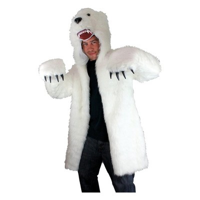 Ripple Junction White Polar Bear Adult Costume Coat | One Size Fits Most
