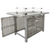 AZL1 Life Concept Utility Storage Bins Easy to Maintain Outdoor Fire Pit Table for Pool Storage and Garden Tools, Gray, 43"*22.1"*25" - 4 of 4