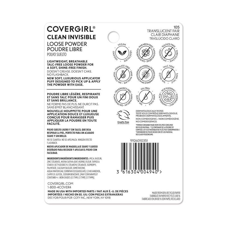 COVERGIRL Clean Invisible Loose Powder - 0.7oz, 6 of 12