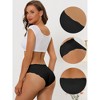 Allegra K Women's Unlined No Show Stretch Laser Cut Solid Invisible Briefs 3 Packs - 3 of 4