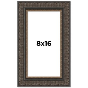 PosterPalooza | Panoramic Museum Brown Picture Frame - UV Acrylic, Foam Board Backing, Hanging Hardware - 1 of 4
