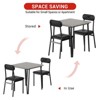 Dining Table for 2,Small Table & Chairs Set of 2,Square Dinette Set for 2,3 Piece Kitchen & Dining Room Sets for Small Space,Apartment,Home Office - 3 of 4