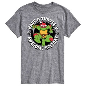 Men's - Teenage Mutant Ninja Turtles - Have A Turtley Awesome Holiday Short Sleeve Graphic T-Shirt - 1 of 4