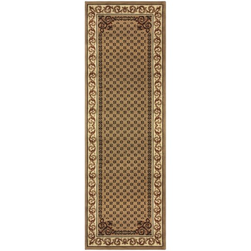 Traditional Floral Scroll Vines Border Indoor Runner or Area Rug by Blue Nile Mills - image 1 of 3