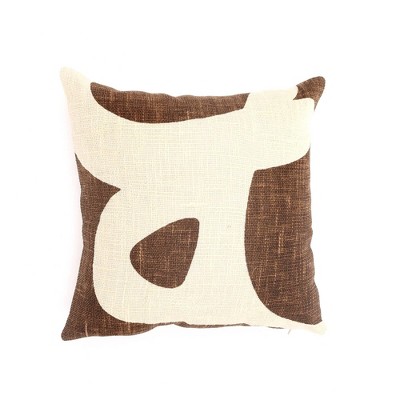 TopComfy Support Pillow Handcrafted Cotton Slub Abstract Printed Square Pillow for Modern Decor, Multicolored, 18"*18"*2"
