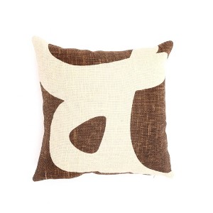 TopComfy Support Pillow Handcrafted Cotton Slub Abstract Printed Square Pillow for Modern Decor, Multicolored, 18"*18"*2" - 1 of 4