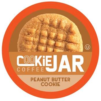 Cookie Jar Flavored Coffee Pods., 2.0 Keurig K-Cup Compatible,  Peanut Butter, 40 Count