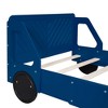 Sapphtopaz Car-Shaped Bed Frame for Kids with Headboard Platform Bed with Wheels and Slats for Boys & Girls, Bedroom, Nursery - 2 of 4