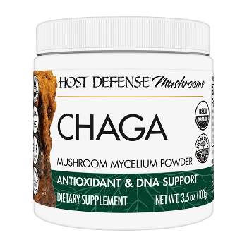 Host Defense Chaga Powder, Antioxidant Support, Mushroom Supplement, Plain, 3.5 oz