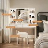 NicBex Makeup Vanity Desk with Mirror and Lights,Wood Makeup Table with Drawer & Storage Cabinet for Bedroom - 4 of 4