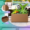 TOAOTBNBO Metal Planters Pots with Drainage Holes, Outdoor Rectangular Planter, Modern Planter for Pation and Graden, Brown - 4 of 4