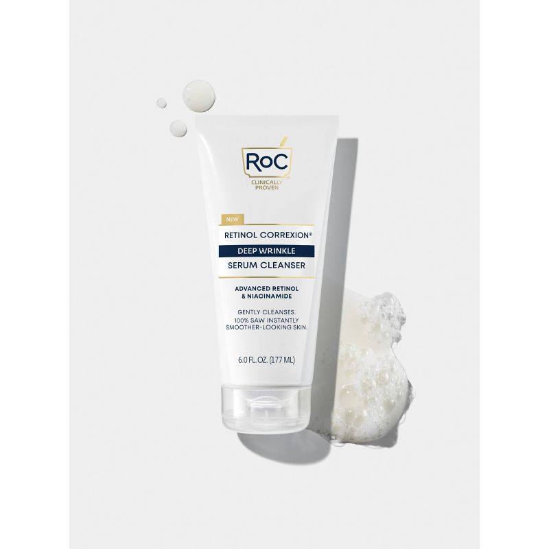 RoC Deep Wrinkle Retinol Serum Cleanser - Unscented - 6 fl oz, 3 of 6