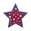 Transpac All American 4th of July Patriotic Red White Blue 4th of July Wall Star Layered Wood Set of 3 - 3 of 4
