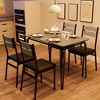 5-Piece Dining Set for 4 - Rectangular Table w/4 Upholstered Chairs, Dinette Set for Kitchen/Dining Room - 3 of 4