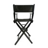 VYNXARIA Casual Home Director's Chair, Black Frame/Black Canvas,Suitable for adults, foldable style, 2pcs/set populus - 3 of 4