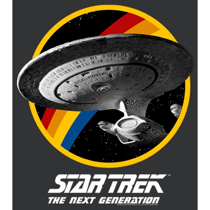 Women's Star Trek: The Next Generation Rainbow USS Enterprise Circle Galaxy Stars Racerback Tank Top, 2 of 5