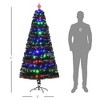 7ft Prelit Artificial Christmas Tree with LED Lightscolored Fiber Optics and Realistic Branch Tips - 3 of 4